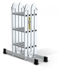 IRIS BEST DRABEST HOME 4x3 lépcsős univerzális alumínium létra, összecsukható, 150 kg teherbírás, DR-AL-DU-HOME-4X3 Háztartás / Otthon / Kültér - Kültér / kerti termék / grill - Létra - 507082