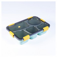 Iris KT-004-GR 5 rekeszes zöld műanyag ételhordó doboz Konyhai termékek - Sütő-főzőlap, tűzhely (szabadonálló) - Ételmelegítő / melegentartó - 507513