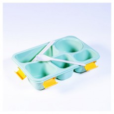 Iris KT-004-GR 5 rekeszes zöld műanyag ételhordó doboz Konyhai termékek - Sütő-főzőlap, tűzhely (szabadonálló) - Ételmelegítő / melegentartó - 507513