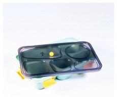 Iris KT-004-GR 5 rekeszes zöld műanyag ételhordó doboz Konyhai termékek - Sütő-főzőlap, tűzhely (szabadonálló) - Ételmelegítő / melegentartó - 507513