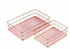 Iris KT-212 2 db-os fémrácsos tárolókosár szett (17.5cmx12cmx6cm, 24cmx16cmx6cm) Konyhai termékek - Egyéb / Konyhai kiegészítő - 507732