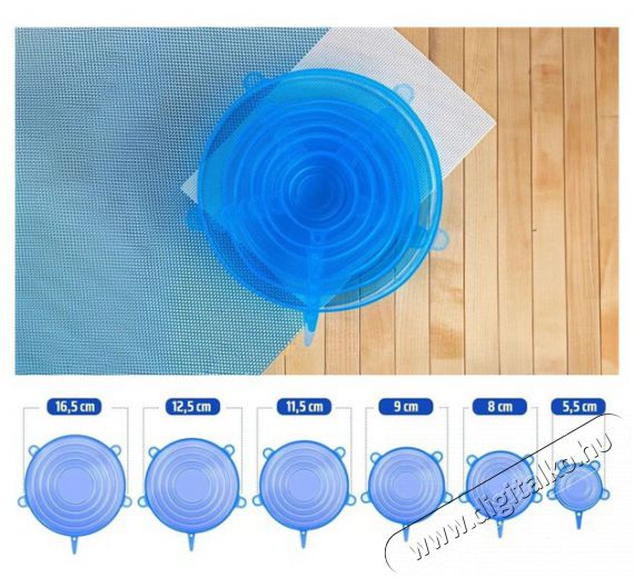 Iris KT-490 6 db-os szilikon fedő szett Konyhai termékek - Egyéb / Konyhai kiegészítő - 507803