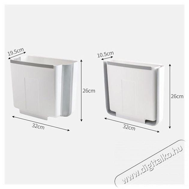 Iris KT-264-W &ouml;sszecsukhat&oacute; konyhai hullad&eacute;k gy&uuml;jtő, ajt&oacute;ra akaszthat&oacute; Konyhai term&eacute;kek - Egy&eacute;b / Konyhai kieg&eacute;sz&iacute;tő - 513449