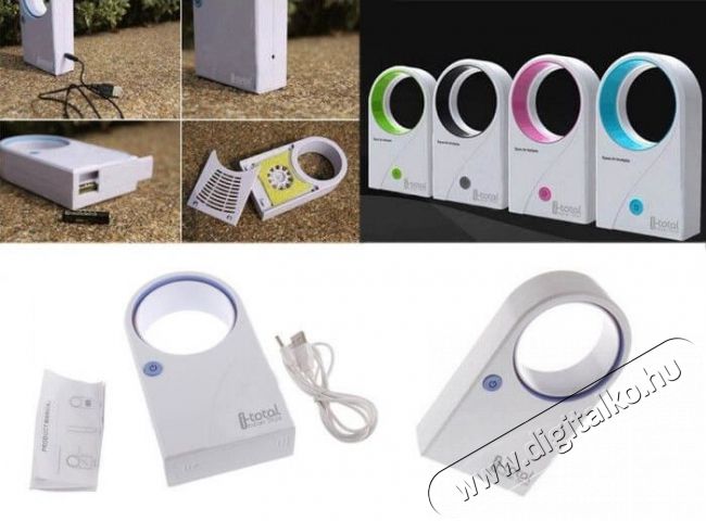Itotal CM2299B USB mini lapát nélküli ventilátor  Háztartás / Otthon / Kültér - Ventilátor / Légkondicionáló - Mini ventilátor - 337318