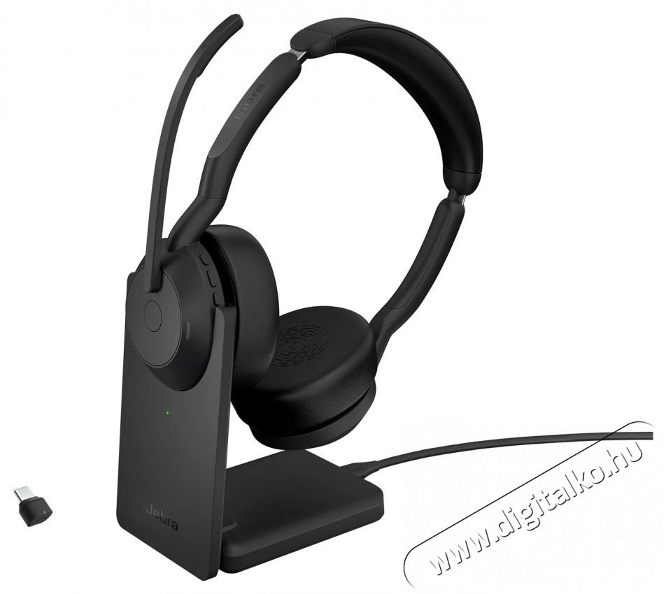 Jabra Evolve2 55, Link380/390c UC Stereo Stand Audio-Video / Hifi / Multim&eacute;dia - F&uuml;l &eacute;s Fejhallgat&oacute;k - Fejhallgat&oacute; mikrofonnal / headset - 529609