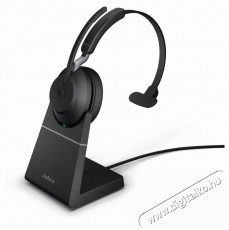 Jabra Evolve2 65 MS Mono USB-A Stand Black Fejhallgat&oacute; Audio-Video / Hifi / Multim&eacute;dia - F&uuml;l &eacute;s Fejhallgat&oacute;k - Fejhallgat&oacute; mikrofonnal / headset - 529615