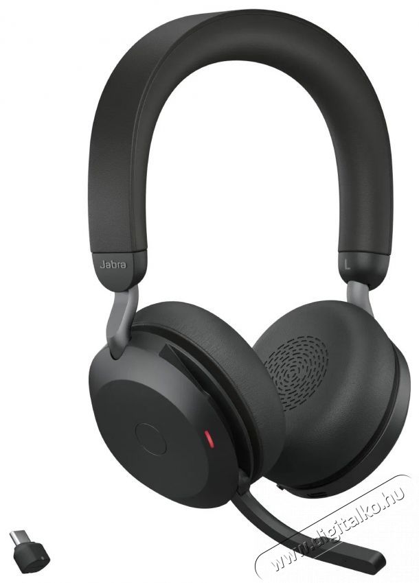 Jabra Evolve2 75, Link380/390c UC Stereo, Black Audio-Video / Hifi / Multim&eacute;dia - F&uuml;l &eacute;s Fejhallgat&oacute;k - Fejhallgat&oacute; mikrofonnal / headset - 529626