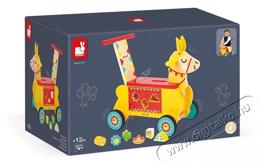 Janod Ride-On L&aacute;ma, Gyerekeknek, F&aacute;b&oacute;l k&eacute;sz&uuml;lt H&aacute;ztart&aacute;s / Otthon / K&uuml;lt&eacute;r - J&aacute;t&eacute;k / Sport - Baba j&aacute;t&eacute;k - 535355