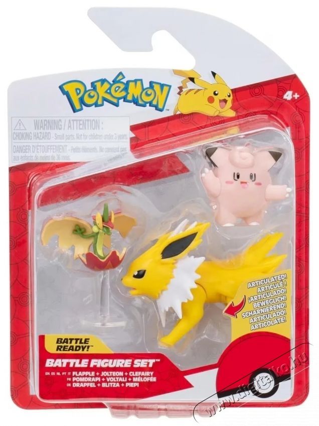 Jazwares Pok&eacute;mon figur&aacute;k - Clefairy  Flapple  Jolteon H&aacute;ztart&aacute;s / Otthon / K&uuml;lt&eacute;r - J&aacute;t&eacute;k / Sport - J&aacute;t&eacute;kfigura - 531886