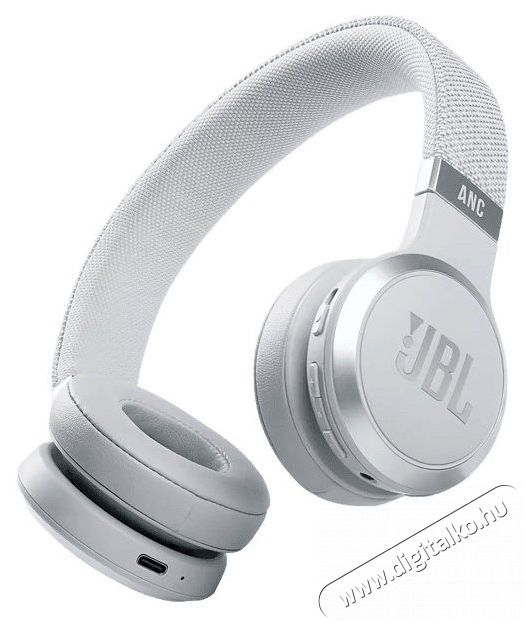 JBL LIVE 460 NC WHT Bluetooth aktív zajszűrős fejhallgató - fehér  Audio-Video / Hifi / Multimédia - Fül és Fejhallgatók - Fejhallgató - 375143