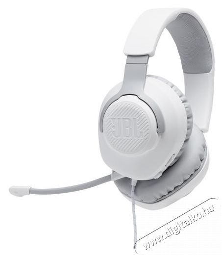 JBL Quantum 100 vezetékes gamer fejhallgató - fehér  Audio-Video / Hifi / Multimédia - Fül és Fejhallgatók - Fejhallgató mikrofonnal / headset - 375058