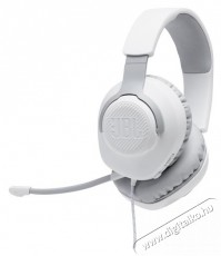 JBL Quantum 100 vezetékes gamer fejhallgató - fehér  Audio-Video / Hifi / Multimédia - Fül és Fejhallgatók - Fejhallgató mikrofonnal / headset - 375058