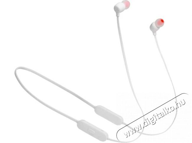 JBL T125BTWHT Bluetooth nyakpántos fülhallgató - fehér  Audio-Video / Hifi / Multimédia - Fül és Fejhallgatók - Fülhallgató - 375076