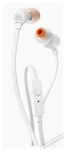 JBL T110WHT fülhallgató - fehér Audio-Video / Hifi / Multimédia - Fül és Fejhallgatók - Fülhallgató mikrofonnal / headset - 314199