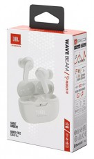 JBL Wave Beam WHT True Wireless Bluetooth fehér fülhallgató Audio-Video / Hifi / Multimédia - Fül és Fejhallgatók - Fülhallgató - 462550