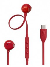 JBL T 305 C RED vezetékes USB C mikrofonos piros fülhallgató Audio-Video / Hifi / Multimédia - Fül és Fejhallgatók - Fülhallgató - 513369