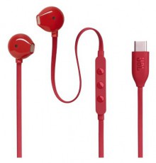 JBL T 305 C RED vezetékes USB C mikrofonos piros fülhallgató Audio-Video / Hifi / Multimédia - Fül és Fejhallgatók - Fülhallgató - 513369