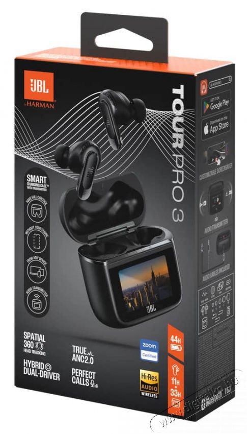 JBL Tour Pro 3 True Wireless Bluetooth zajszűrős fekete f&uuml;lhallgat&oacute; Audio-Video / Hifi / Multim&eacute;dia - F&uuml;l &eacute;s Fejhallgat&oacute;k - F&uuml;lhallgat&oacute; - 514297