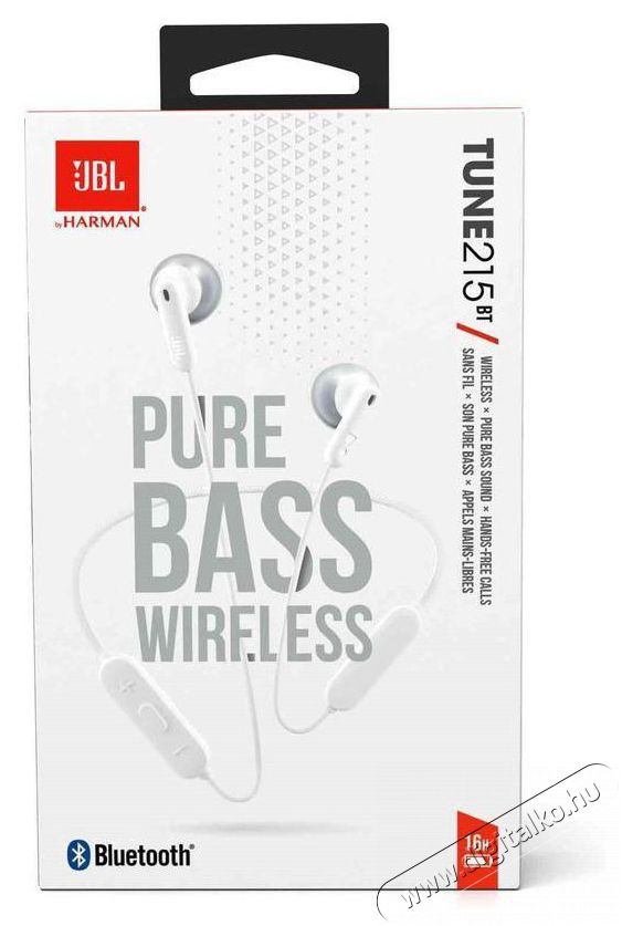 JBL Tune 215BT feh&eacute;r Audio-Video / Hifi / Multim&eacute;dia - F&uuml;l &eacute;s Fejhallgat&oacute;k - F&uuml;lhallgat&oacute; - 518822