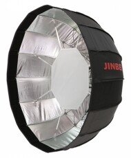 Jinbei 105 cm ernyőként nyitható BeautyDish (ezüst belső) Fotó-Videó kiegészítők - Fényterelő - Beauty Dish - 322410