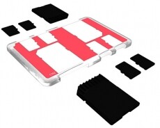 JJC MCH-SDMSD6CN memóriakártya tartó - piros Memória kártya / Pendrive - Memória kártya tartó tok - 318977