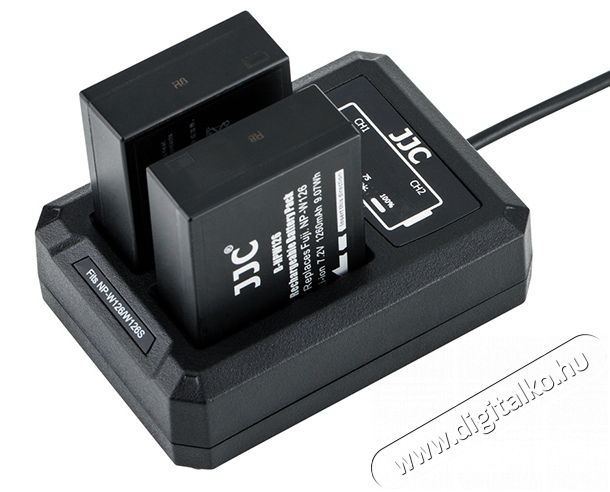 JJC DCH-NPW126 Dual USB töltő (FUJIFILM NP-W126) Akkuk és töltők - Li-ion akkumulátor és töltő (utángyártott) - Töltő - 354346