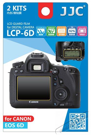 JJC LCP-6D LCD kijelző védő fólia Fotó-Videó kiegészítők - Lcd védő - 278709