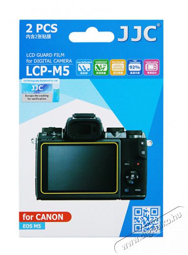 JJC LCP-M5 LCD védő fólia Canon EOS M5 Fotó-Videó kiegészítők - Lcd védő - 318935