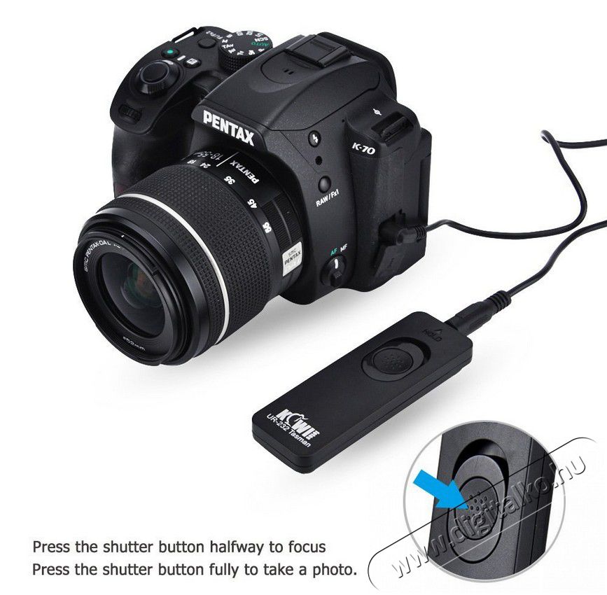 JJC UR-232C (Canon/Pentax) vezetékes távkioldó Fotó-Videó kiegészítők - Távkioldó - Vezetékes távkioldó (utángyártott) - 318756