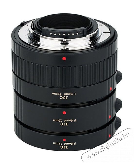 JJC AET-NS(II) Auto közgyűrű szett F 12/20/36m (Nikon) Fotó-Videó kiegészítők - Objektív kiegészítő - Közgyűrű - 354338