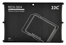 JJC MCH-SD4GR memóriakártya tartó - fekete Memória kártya / Pendrive - Memória kártya tartó tok - 318976