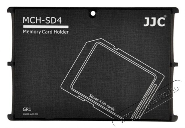 JJC MCH-SD4GR memóriakártya tartó - fekete Memória kártya / Pendrive - Memória kártya tartó tok - 318976