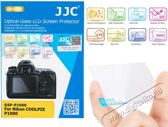 JJC GSP-S1 S1/S1R kijelzővédő üvegfólia Fotó-Videó kiegészítők - Lcd védő - 361058
