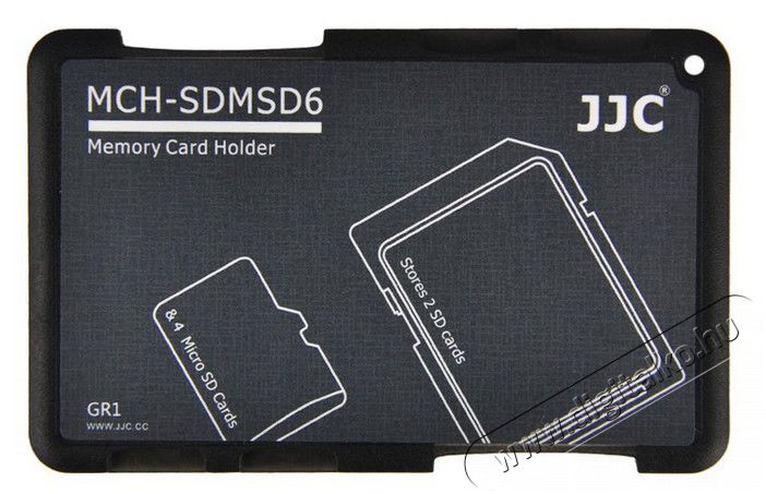 JJC MCH-SDMSD6GR memóriakártya tartó - fekete Memória kártya / Pendrive - Memória kártya tartó tok - 318978