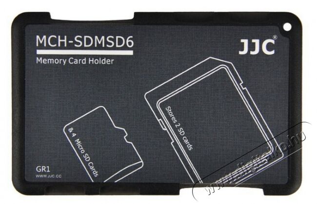 JJC MCH-SDMSD6GR memóriakártya tartó - fekete Memória kártya / Pendrive - Memória kártya tartó tok - 318978