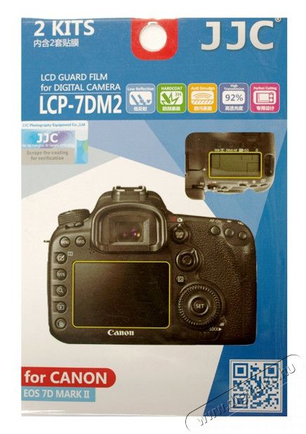JJC LCP-7DM2 kijelzővédő fólia Canon EOS 7D Mark II-höz Fotó-Videó kiegészítők - Lcd védő - 293355