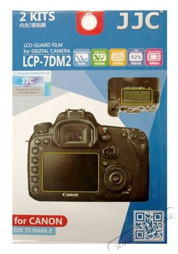 JJC LCP-7DM2 kijelzővédő fólia Canon EOS 7D Mark II-höz Fotó-Videó kiegészítők - Lcd védő - 293355