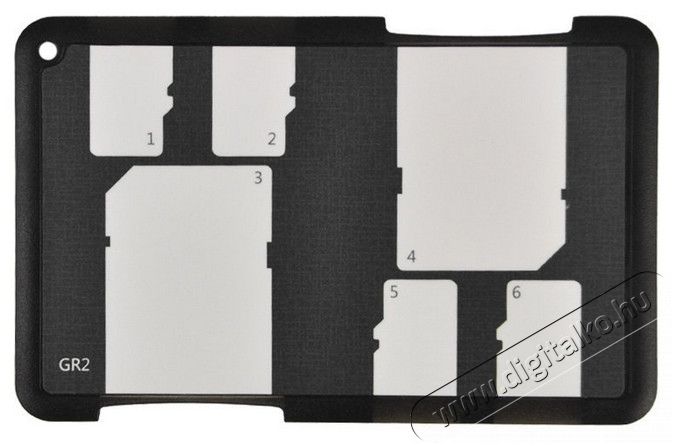 JJC MCH-SDMSD6GR memóriakártya tartó - fekete Memória kártya / Pendrive - Memória kártya tartó tok - 318978
