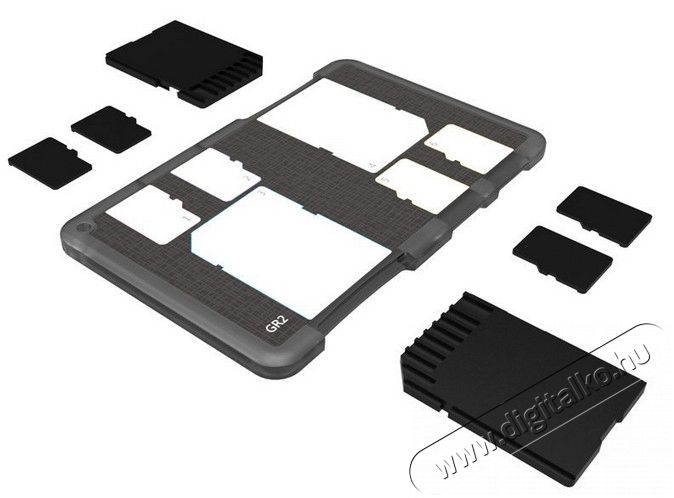 JJC MCH-SDMSD6GR memóriakártya tartó - fekete Memória kártya / Pendrive - Memória kártya tartó tok - 318978