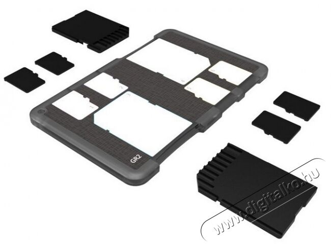 JJC MCH-SDMSD6GR memóriakártya tartó - fekete Memória kártya / Pendrive - Memória kártya tartó tok - 318978