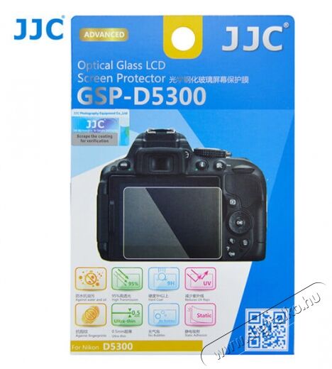 JJC GSP-D5300 LCD védő üveg (Nikon D5300, D5500, D5600) Fotó-Videó kiegészítők - Lcd védő - 329284