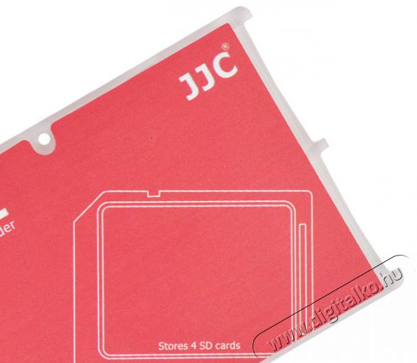 JJC MCH-SD4CN memóriakártya tartó - piros Memória kártya / Pendrive - Memória kártya tartó tok - 318975