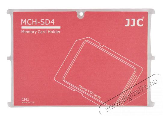 JJC MCH-SD4CN memóriakártya tartó - piros Memória kártya / Pendrive - Memória kártya tartó tok - 318975