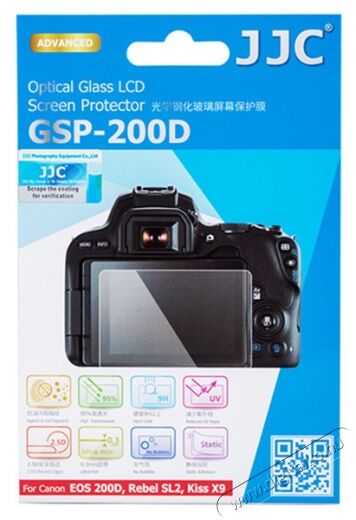 JJC GSP-200D LCD védő üveg (CANON EOS 200D) Fotó-Videó kiegészítők - Lcd védő - 328048