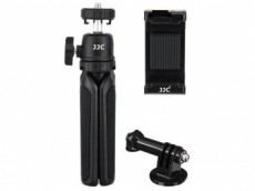 JJC TP-T1K mini állvány + smartphone + GoPro adapter Mobil / Kommunikáció / Smart - Mobiltelefon kiegészítő / tok - Tartó / rögzítő / állvány - 377602