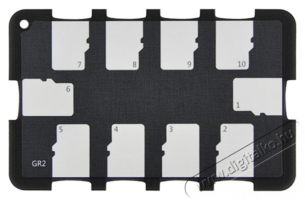 JJC MCH-MSD10GR 10db-os Micro SD kártya tartó Memória kártya / Pendrive - Memória kártya tartó tok - 376975