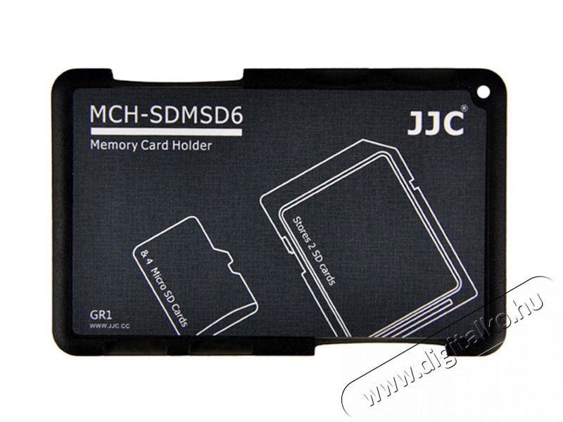 JJC MCH-SDMSD6GR 4db Micro SD + 2db SD kártya tartó Memória kártya / Pendrive - Memória kártya tartó tok - 376983