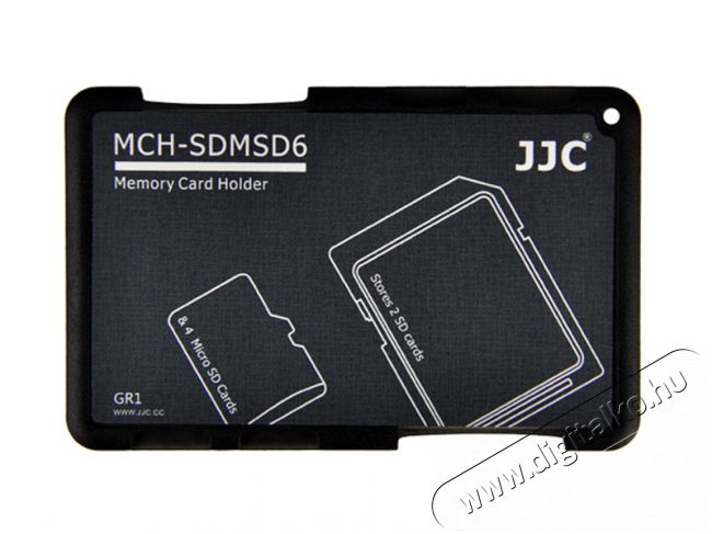 JJC MCH-SDMSD6GR 4db Micro SD + 2db SD kártya tartó Memória kártya / Pendrive - Memória kártya tartó tok - 376983