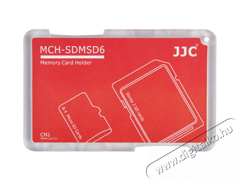 JJC MCH-SDMSD6CN 4db Micro SD + 2db SD kártya tartó Memória kártya / Pendrive - Memória kártya tartó tok - 376984