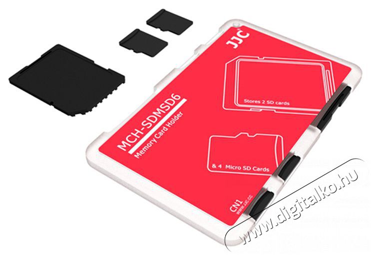 JJC MCH-SDMSD6CN 4db Micro SD + 2db SD kártya tartó Memória kártya / Pendrive - Memória kártya tartó tok - 376984